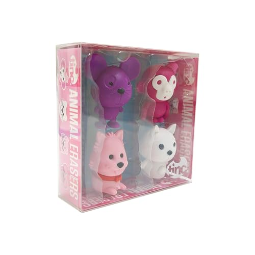 Tinc Eraser Pack - Animal Collection - Pack of 4