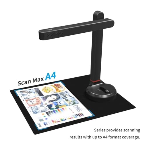 Document Scanner, Book Scanner T101 Autofocus Document Max A4 A3 Size with Smart OCR Led Table Desk Lamp for Family Home Office(SD-5000NC)