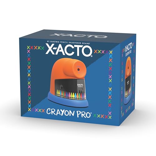 X-ACTO Crayon Pro Electric Sharpener, SafeStart Automatic Motor, 1 Count - Great for Home or School Classroom Use