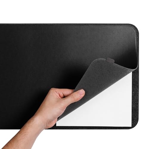 Orbitkey Slim Leather Desk Mat - Black Desk Pad