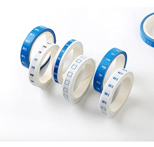 VIAENKFG Daily Month Week Plan Decorative Adhesive Tape DIY Scrapbooking Sticker Label