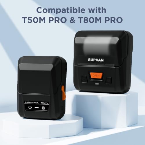 SUPVAN T50M Series Genuine Label Tape, 1-1/2" x 1-1/8", 20 Rolls, White