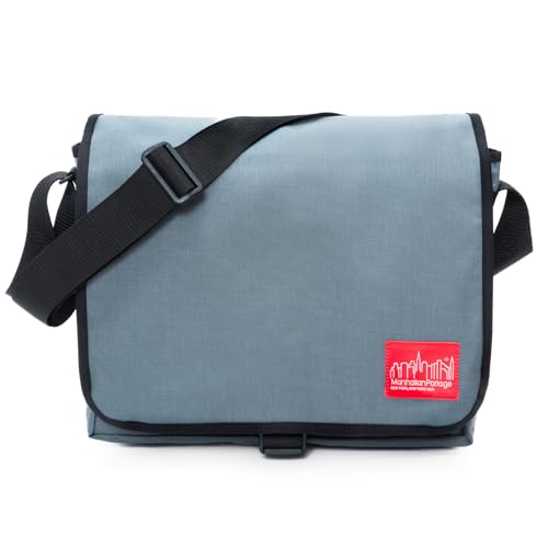 Manhattan Portage Deluxe Computer Bag, 15-Inch (MD) with Adjustable Strap Water Resistant Coating Zippered Compartment 1000D Cordura® for Work And Travel (Grey)