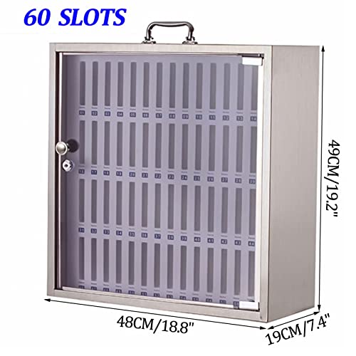 Dntum Mobile Stand,Locker Shelves,Cell Phone Lock Box,Wall Mount Storage Box,Phone Holder Cabinet Storage Box,Phone Cabinet,Storage Box,Metallic60Slots