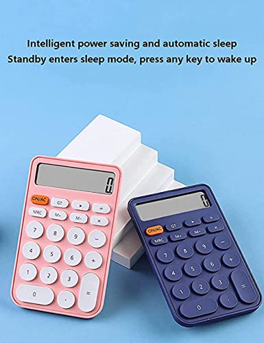 Small Calculator, 12-Digit LCD HD Screen Cute Yellow Basic Version(Orange)