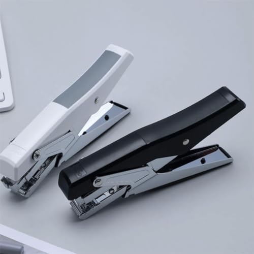 Portable Desktop Staplers,Handheld Stapler Metal and Plastic Less Effort Stapler Suitable for 24/6 or 26/6 mm Staples Business Stapler (Color : White Set-d)