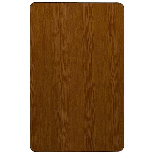 Emma + Oliver 30" W x 48" L HP Laminate Activity Table, Oak