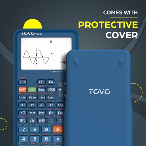 TOVO Scientific Calculator with Graphic Functions, 360+ Functions Graphing Calculator for Students, Large 3" Screen Multi-Mode Scientific Calculators for High School & College, TS-259
