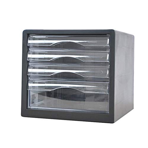 YUQKAI Document Organizer - Half Transparent Vertical File Cabinet 4 Drawer Index Function Flat Drawer(D)