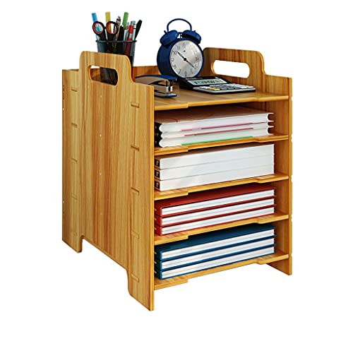 BDPP Storage File Rack File Holder Multi-Layer Office Data Storage A4 File Rack Simple Desk File Sorter Suitable for Home, Office Or School School Home Office Folder (Color : A)
