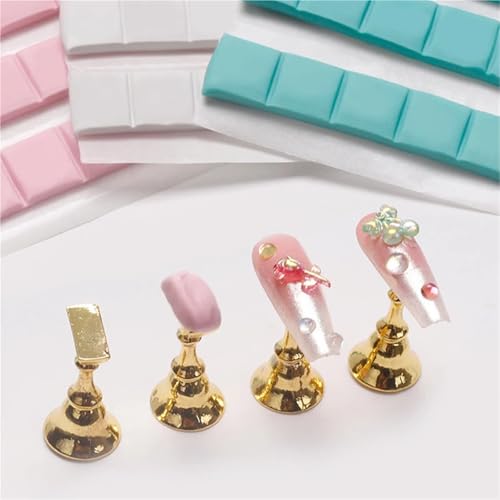 Adhesive Sticky Tack Putty 240 Pcs Reusable Clay Putty for Displaying Nails Nail Adhesive Glue Clay Professional Nails Art Practice Tools(240 Pcs White)