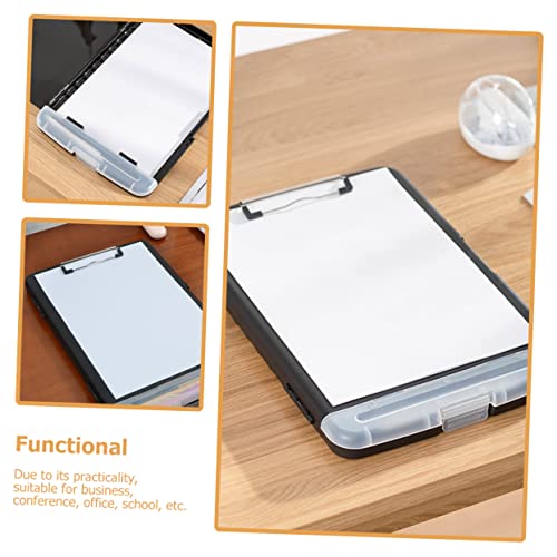folders, File Folder, Storage Clip for A4 Holder Acrylic Writing Clipboards Plastic Folder Document Clip Plastic Document Folders Pouch Pp Clipboard Clip Light Office(36.5X25X3CMx4pcs)