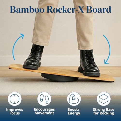 UPLIFT DESK Bamboo (48 x 30 inch) Standing Desk 2-Leg V3 Adjustable Stand Up C-Frame (Indus.), Advanced Keypad, Wire Grommets, Wire Tray, Rocker Board