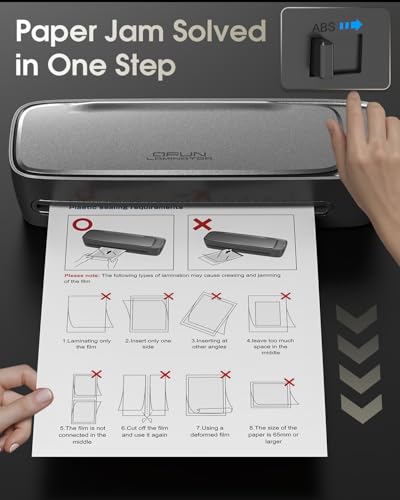 Qfun 11x17 Laminator Machine 13 Inch with 30 Laminating Sheets for Teachers