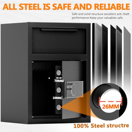 KAER 2.6 Cuft Drop Safe for Business Quick Place Safe with Cash Drop Slot