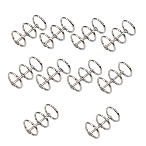 Binder rings 10Pcs Rings Clips, 3 Ring Loose Leaf Binders Book, for Notebook Diary Photo Album Binding