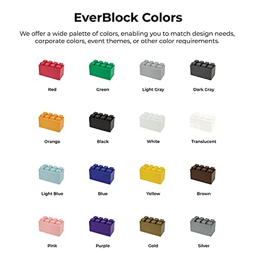 EverBlock 18’ x 8’ x 3.5’ 6 Space Cubicle Kit | Modular Building Blocks | Wall System Display | Room Divider & Partition | Easy to Connect & Reuse | Indoor & Outdoor Use | Light Gray