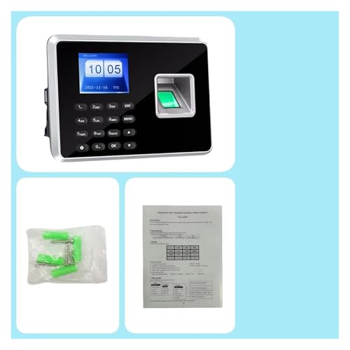 YHMMYSHX Time Clock for Small Businesses, Fingerprint Time Attendance Clock Machine Card and Biometric Employee Electric Clocking Tracking Device for Small Businesses