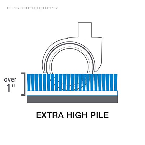ES Robbins Extra High Pile Carpet Chair Mat, Rectangle 36"x48", Beveled Edge