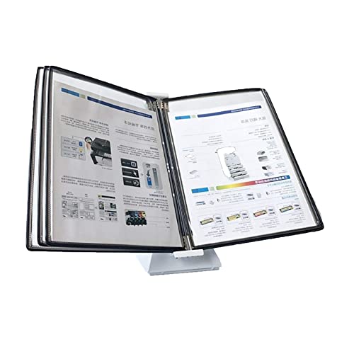 XSMYdpUS Office Folders, Catalog Display Rack, Desktop Reference System Small, 5 Panels, Holds 10 Sheets of A4 Paper, Factory Workshop Wall Hanging Operation G