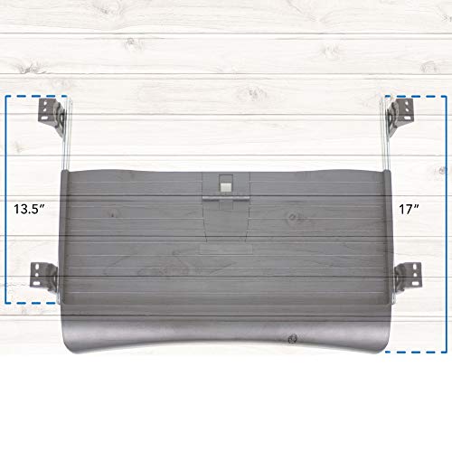 Mount-It! Under Desk Keyboard Tray, Slide-Out Keyboard & Mouse Drawer, 21" W × 11.75" D, Adjustable Height Platform with Left or Right Mouse Tray, Bolt-On Under Desk Keyboard Holder for Home Office