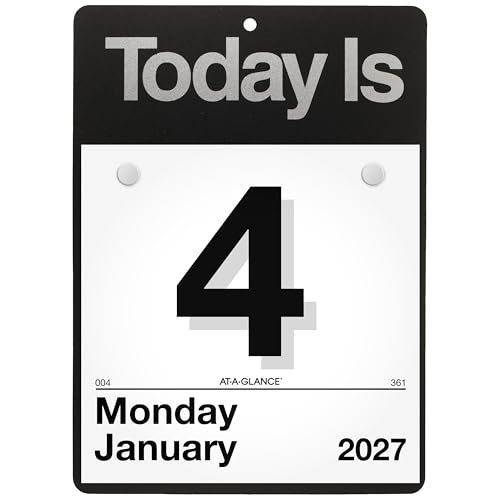 AT-A-GLANCE 2027 Wall Calendar Base Set "Today Is", 6" x 6" Daily Pages (K10027)
