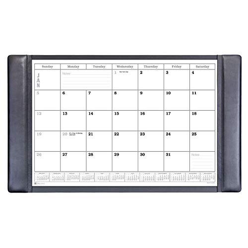 Dacasso Leather Desk Calendar pad, 34 x 20, Black (P1050)