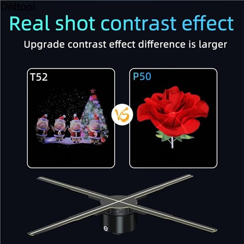 Newest 50cm 3D Hologram Fan Projector P50 WiFi Led Sign Remote Control Advertising Logo Images Video Holographic Lamp