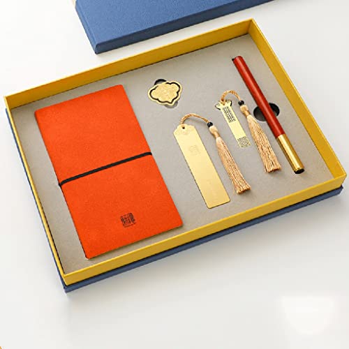 Notebook 5-piece Custom Engraved Signature Pen Bookmark Notebook Gift Set for Business Students