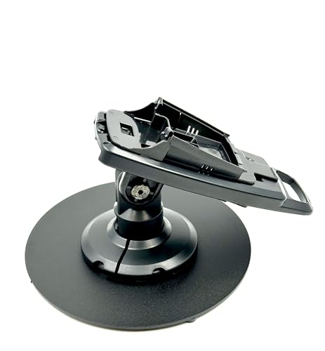 Discount Credit Card Supply Ingenico IWL 220/IWL 250 3" Latch and Key Lock Compact Pole Mount Terminal Stand with Round Freestanding Mobility Base Plate