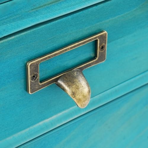 Namiose Apothecary Cabinet, 4 Pack Wooden Desktop Drawer Organizer (Blue)