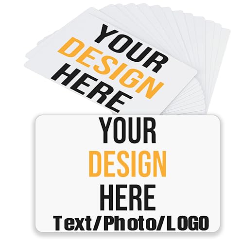 1000Pcs Custom Business Cards PVC Waterproof Add Photo/Text/Logo Print Your Own Business Cards Personalized Double-sided Printed Glossy Matte Frosted 0.38mm Thickness