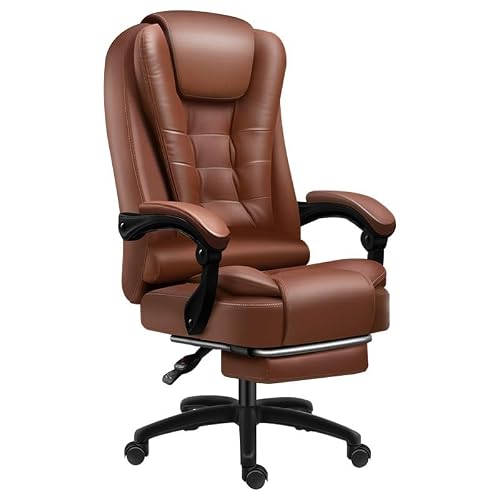 UOPYNE Executive Office Chair, Gaming Chair, Ergonomic Heavy Duty Design with Footrest and Lumbar Support, Large Size Cushion High Back Office Chair, Big and Tall Gaming Computer Chair for Aldult