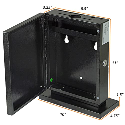POCHAR Metal Large Suggestion Box With Slot and Lock, Safe Lock Tip Jar