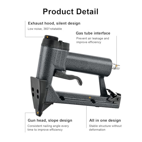 KJOET Professional Heavy Duty Stapler Air Gun Nailer for Wood Household Woodworking Stapler Staple Fast Nailing