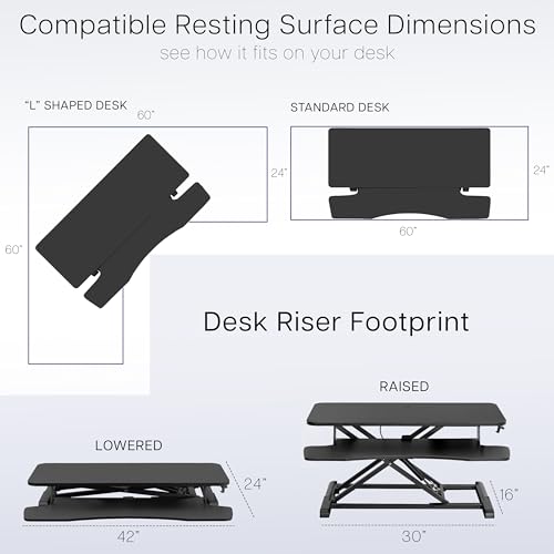 VIVO Black 42 in Standing Desk Converter, DESK-V042KB