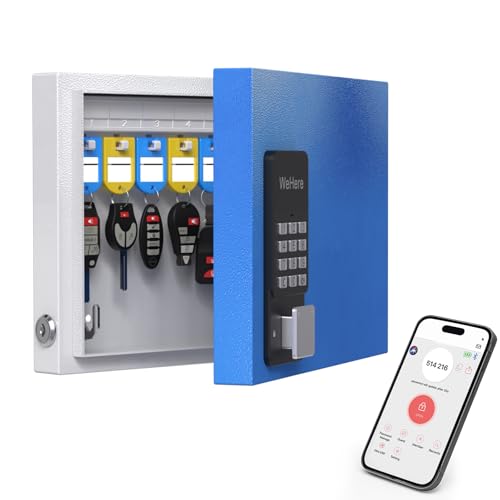 16 Key Lock Box Smart Key Organier Cabinet with Keypad & App for Office
