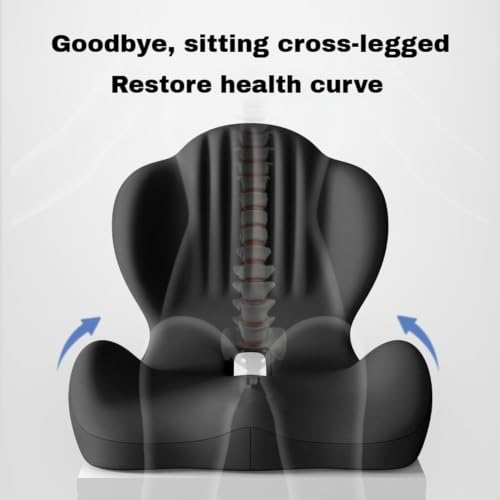 EZLQGBWKPDT The ergonomic memory foam seat and backrest cushion, with an L-shaped design, is suitable for office chairs and car seats. It is extremely comfortable and effectively improves posture