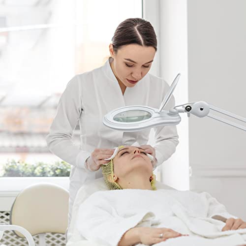Bemelux LED Magnifying Lamp with Clamp, 14W 1200LM, 2.25X, White