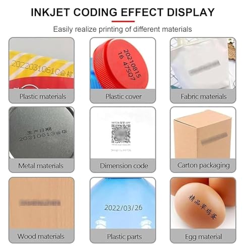 Lbxlhr Continuous Coding and Marking Machine,Date Coding Machine,Small Printer Inkjet Coder,Automatic Inkjet Printer,Date Printer,with 5 Inch Touch Screen(12.7mm)
