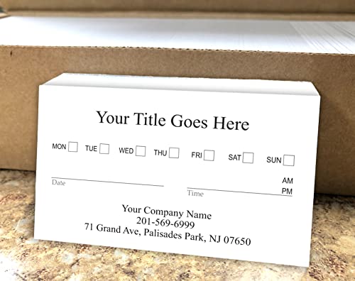 Impactonlineprinting Custom Appointment Business Cards - (250pcs to 2,500pcs) - Appointment Reminder Card on Front, Your Business Card Info on Backside - Made in the USA