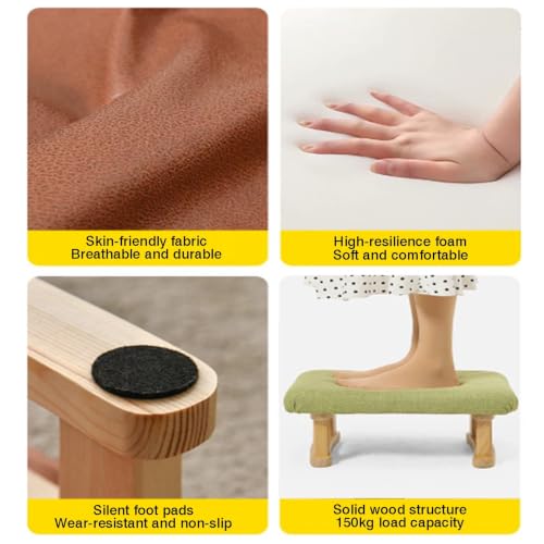 Ergonomic Under Desk Footrest,Leg Support Rest with Comfortable Foam Cushion,Improving Posture Max-Load 150kg(Color-2)