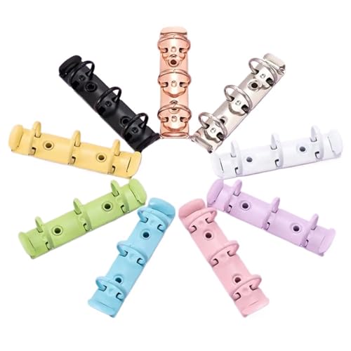 Ring Binder Mechanism 16 Pack Rings Clip A8 Paper Diary Multicolor