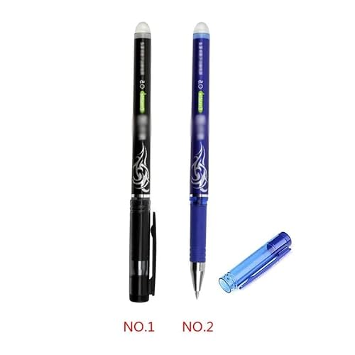 CDGTHYU 12pcs Erasable Gel Pen 0.5mm Washable Handle for School Writing Tools Stationery(Blue)
