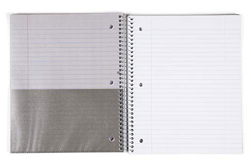 Mintra Office Durable Spiral Notebooks, 3 Subject (Orange, Wide Ruled 12pk)