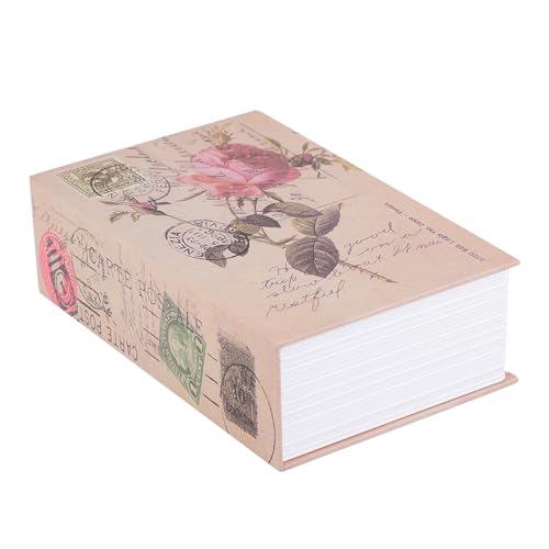 Demeras Creative Simulation Book Safe Box Money Jewelry Collection Storage Case with Combination Lock For Personal Funds, Jewelry,Love letters Mini Lock Box(ROSE)