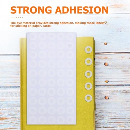 Hole Reinforcement Stickers 3000Pcs Reinforcement Labels for Paper Holes Self-Adhesive PVC Sticky Dot Stickers for Binders Documents Calendars Recipe Books