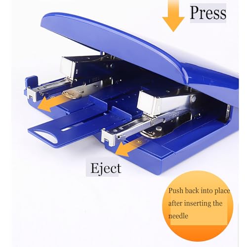 Double Head Stapler, A4/A3/16K/18K Office Desktop Staplers, 50 Sheets Binding Thickness and 0-58mm Adjustable Paper Feed Depth, Save Space and Labor-Saving, for Factory, Office and Home