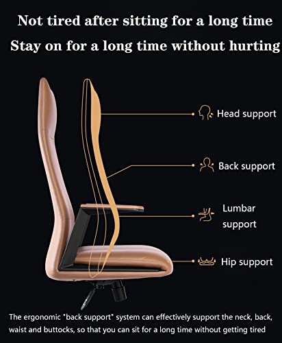 Leather Office Chair with Armrest High Back Classic 360 Degrees Rotation Adjustable Height Executive Chair Computer Desk Chair for Office