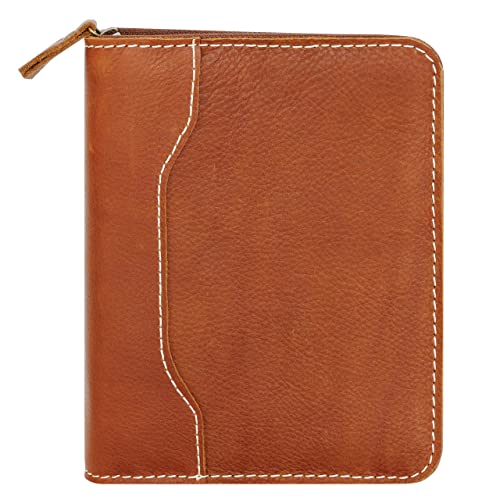 FranklinCovey - Colt Ring-Bound Binder for FranklinCovey Planners | Leather - Zipper Binder (Compact, Rustic)